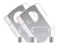 TYSMYXGS Rehausseur De Guidon pour Moto pour, Fixation par Pince, Adaptateur D'extension pour Pit Bike, Kit Réglable 22 Mm/28 Mm Rallonge Collier(Argent)