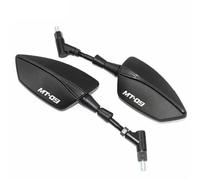 TYSMYXGS Rétroviseurs Rétroviseurs De Moto Rétroviseur Gauche Droit pour Y&amaha MT09 MT03 MT-03 MT-09 MT 09 03 07 MT07 MT-07 1 Paire(Noir,X-3)