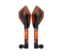 TYSMYXGS Rétroviseurs Rétroviseurs Moto 8mm 10mm CNC Aluminium Rétroviseur De Recul Rétroviseurs Latéraux pour K&awasaki Z900 Z900RS Z800 Z1000 1 Paire(Orange)