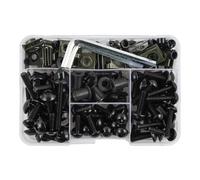 TYSMYXGS Vis de carénage Kit De Vis De Carénage pour Moto pour Y&amaha TDM 850 900/A TMAX 500/530 SX/DX SRV250 SRX 400 600 TDR250, Écrous De Carrosserie Vis de Boulon de Moto(Noir)