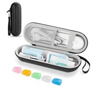 TYSORETY Étui de transport pour brosse à dents électrique Oral B/Oral-B Pro 1000 1500 5000 7000 et Philips Sonicare 4100 1100 5300 5100 6100/iO Series, Boîtier et capuchon noirs, Rangement