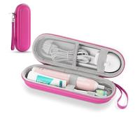 TYSORETY Étui de transport rigide pour brosse à dents électrique Oral B/Oral-B Pro 1000 1500 5000 7000 7500 et Philips Sonicare 4100 1100 5300 5100 6100 6500/ iO Series (Rose)