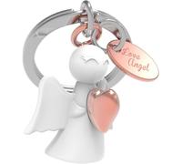 Tysq-Metalmorphose - Porte-Clés Ange Gardien Avec Charm "Love" Rose Gold - Mtm801-02