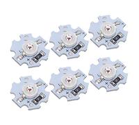 TYTOGE 25 Puces LED 5 V, 3 W Haute Puissance 200 Lm, Perles de Lampe à Base en Aluminium, avec Faible Dégradation de la Lumière, Longue Durée de Vie, pour Lampe de Poche, Phare, P (Lumière rouge)