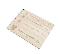 TYTOGE 5 Pièces Règles Auxiliaires de Planche de macramé, Outil de Séparation de macramé en Bois à Motifs Gravés à échelle Claire avec une Largeur de 1 Cm à 5 Cm, pour des Concept
