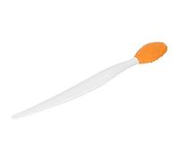 TYTOGE Brosse Nettoyante pour le Nez en Silicone, Exfoliante Double Face pour L'élimination des Points Noirs (Orange)