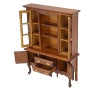 TYTOGE Buffet de Maison de Poupée en Bois de Bouleau à L’échelle 1:12,