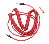 TYTOGE Câble de Casque de Remplacement, Prise Plaquée or, Flexible, Plug and Play, Câble de Son pour Casque d'écoute en Spirale, Léger pour QC25 pour NC700 pour OE2 (Rouge)