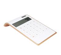 TYTOGE Calculatrice Portable à 10 Chiffres Calculatrice D'énergie Solaire Ultra Mince pour écran LCD D'affaires de Bureau à Domicile (Blanche)