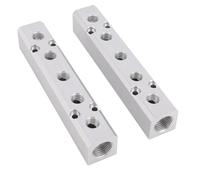 TYTOGE Collecteur d'air 5 Voies, Sortie NPT 1/4 Pouce | Alliage d\'aluminium durable, conception à 7 ports, adapté au stockage de gaz, haute efficacité