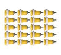 TYTOGE Douille Banane 20 Pièces, Conception Amovible de 4 Mm, Résistance à la Corrosion Longue Durée, avec ABS et Laiton nickelé, pour Connexion électrique dans les équipements In (Jaune)