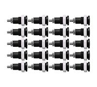 TYTOGE Douille Banane 20 Pièces, Conception Amovible de 4 Mm, Résistance à la Corrosion Longue Durée, avec ABS et Laiton nickelé, pour Connexion électrique dans les équipements In (Noir)