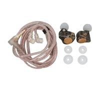 TYTOGE Écouteurs HiFi, Plug and Play, Pilote Dynamique 10 Mm, écouteurs HiFi Standard EDX Pro OFC Core pour Les Voyages pour la Performance (Noir Transparent)