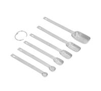 TYTOGE Ensemble de Cuillères à Mesurer, Ustensiles de Cuisine Précis, Rectangle de Marquage Clair, Facile à Nettoyer pour la Cuisine, 6 Pièces (Argent)