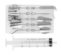 TYTOGE Ensemble de Douilles de Seringue de Décoration de Gâteaux, Outils de Tuyauterie en Acier Inoxydable pour Crème Glacée avec 5 Buses, pour Fête de Mariage, Gâteau de Vacances