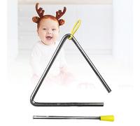 TYTOGE Ensemble de Triangles, Instrument de Percussion Triangulaire en Métal Léger, Opération Facile avec Percuteur pour une Performance Individuelle (5 pouces (135 pièces))