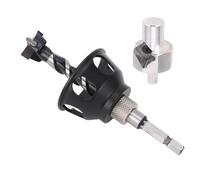 TYTOGE Ensemble D'outils de Chanfreinage pour Trous de Chien, Foret de 19 Mm avec Localisateur de Perçage Vertical pour établi, Construction en Alliage D'aluminium, Tige Hexagonal