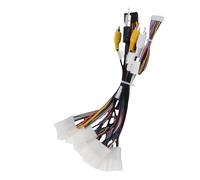 TYTOGE Faisceau de Câbles d'unité Principale de Voiture, Commande au Volant Haute Performance ABS 16 Broches Câble d'alimentation Radio Stéréo Plug and Play pour