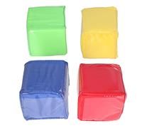 TYTOGE Jeu de Dés éducatifs pour Enfants, Conception en PVC Souple DIY | Pack de 4, jeu familial interactif, matière souple, manipulation facile, pochette photo transparente