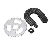 TYTOGE Jeu de Pignons de Chaîne T8F, Kit de Remplacement en Acier Durable | Comprend 1 chaîne, 1 pignon avant, 1 pignon arrière, adapté aux karts modifiés, VTT, mini motos