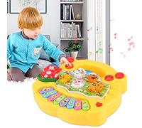 TYTOGE Jouet Piano pour bébé avec Sons d'animaux (CP5031A Jaune) | Reconnaissance des couleurs, Lecture de musique, Fabriqué à partir de plastique sûr, Conception portable