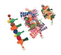 TYTOGE Jouets à Mâcher pour Perroquet, Ensemble de 3 Pièces, Résistant aux Morsures, Polyvalent, coloré, Jouets de Recherche de Nourriture pour Perroquets, Réduction de l'anxiété pour Cage pour
