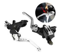TYTOGE Leviers de Maître-cylindre d'embrayage de Frein de Moto (Argent) | Ajustement universel, aluminium CNC, distance réglable, facile à installer, design élégant