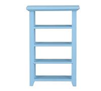 TYTOGE Mini Bibliothèque Dollhouse avec Un Design à 4 Couches (Bleue) | Fabriqué en bois de bouleau, Décoration réaliste, S\'adapte à n\'importe quelle maison de poupée, Idéal pour le salon, la