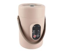 TYTOGE Mini Cuisinière électrique avec Couvercle Visuel, Marmite Portable pour Nouilles de Riz, Soupe au Porridge, Réservation de 12 Heures, Maintien au Chaud de 9 Heures (Prise UE 220V)
