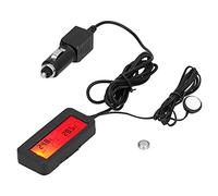 TYTOGE Mini Thermomètre, Compteur de Température électronique avec écran LCD et Rétroéclairage pour Voiture Intérieur Extérieur, Véhicules 12 V, à Brancher sur L'allume-cigare (Rouge)