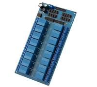 TYTOGE Module de Relais 16 Canaux, Déclencheur de Bas Niveau, Contacts | Carton Synthétique, Carte de Contrôle, Maison Intelligente, compatibilité AVR ARM PIC, Entrée 2,54 Mm, Sortie 5,08 Mm