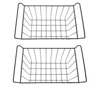 TYTOGE Panier de Rangement en Fil de Congélateur 2 Pièces, Bac de Rangement Suspendu Enduit de PE pour étagères de Réfrigérateur, avec Fil D'acier Solide pour le Stockage (L 49,5 cm X L 24,5 cm X H