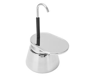 TYTOGE Pot à Moka en Acier Inoxydable, Conception Facile à Utiliser (50 ml) | Cafetière portable, style classique en acier inoxydable, anneau en silicone de qualité alimentaire