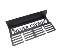 TYTOGE Présentoir à Médailles, Support Mural à 4 Rangées de Récompenses en Métal avec étagère à Trophées de 4 Pouces de Profondeur, pour Médailles Sportives, Trophées de Gymnastique, (Noir)