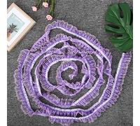 TYTOGE Ruban de Dentelle DIY avec Points Imprimés, 5 Mètres (Violette) | matériau en polyester, adapté aux projets d\'artisanat, aux décorations de mariage, aux options colorées