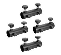 TYTOGE Supports de Tige de Tente de Camping, 4 Pièces Support de Tige D'auvent Coupe-Vent Support de Poteau de Tube Fixe de Tente Portable avec Conception à Double écrou pour Camp