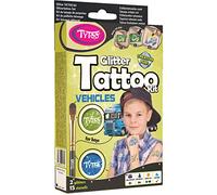 Tytoo Kit de tatouage pailleté pour garçons avec 15 modèles, pour une utilisation sûre, durée de 8 à 18 jours