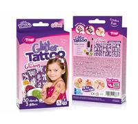 TyToo Lot de 30 pochoirs et 3 couleurs à paillettes pour enfants - Doux pour la peau, imperméables et testés dermatologiquement - Kit de maquillage créatif pour anniversaire, fête et festival (Gleamy)