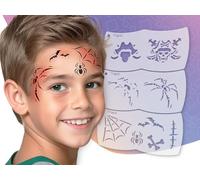 TyToo Mosaic Pochoirs de maquillage pour enfants - Motifs licorne et étoiles - Réutilisables - Pochoirs de maquillage pour enfants (pirate et araignée)