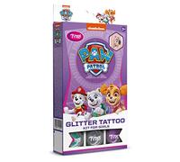 TyToo Paw Patrol Lot de tatouages temporaires à paillettes pour filles - Hypoallergéniques, sans cruauté envers les animaux - Tatouages temporaires de 8 à 18 jours