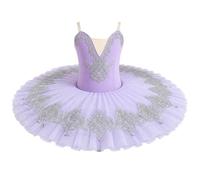 Tytyozay 2026 Robe De Danse Ballet Professionnelle, Costume De Danse pour Spectacle sur Scène Robe Ballerine en Tulle pour Enfants Tenue De Compétition Et De Fête,Violet,110