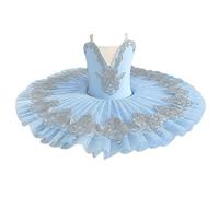 Tytyozay 2026 Robe De Danse Ballet Professionnelle, Costume De Danse pour Spectacle sur Scène Robe Ballerine en Tulle pour Enfants Tenue De Compétition Et De Fête,Bleu,120
