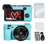 TYUANDOUER A6400 A6300 Étui pour appareil photo et kit d'accessoires de protection d'écran LCD, étui en silicone souple pour appareil photo numérique Sony Alpha A6400 A6300, coque pour A6400 A6300