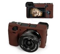 TYUANDOUER A6400 A6300 Étui pour appareil photo et kit d'accessoires de protection d'écran LCD, étui en silicone souple pour appareil photo numérique Sony Alpha A6400 A6300, coque avec poignée