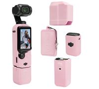 TYUANDOUER Coque de protection en silicone souple compatible avec DJI Osmo Pocket 3 Creator Combo, coque de protection d'écran légère pour Osmo Pocket 3, rose, 120.5 x 37.5 x 30.5 mm, étui pour
