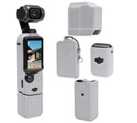 TYUANDOUER Coque de protection en silicone souple compatible avec DJI Osmo Pocket 3 Creator Combo, protection d'écran légère pour Osmo Pocket 3 - Gris