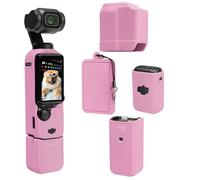 TYUANDOUER Pocket 3 - Coque de protection en silicone souple compatible avec DJI Osmo Pocket 3 Creator Combo, protection d'écran légère pour Osmo Pocket 3 - Accessoires - Rose