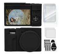 TYUANDOUER TZ99 Étui pour appareil photo et kit d'accessoires de protection d'écran LCD, étui en silicone souple pour appareil photo Panasonic Lumix DC-TZ99, coque de protection pour appareil photo