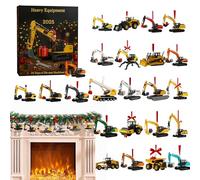 TYUKXJH Calendrier de l'Avent pour les équipements lourds 2025 24 Machines Moulées Sous Pression Calendrier de l'Avent Véhicules de Chantier 2025 2D acrylique Pour Hommes Femmes Filles Et Amis