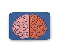 TYULN Tapis de salle de bain 40 x 60 cm, motif cerveau gauche et droit pour salle de bain, tapis de douche absorbant, tapis de sol antidérapant à séchage rapide pour chambre à coucher, cuisine, évier